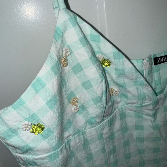 Zara Mini Gingham Dress - Picture 2 of 3